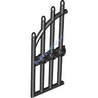 Деталь Лего Дверь 1 х 4 х 9 Арочные Решетчатые Ворота Цвет Черный