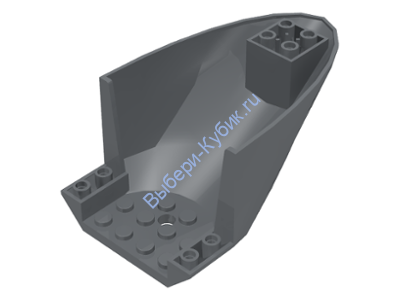 Деталь Лего Фюзеляж Самолета С Изгибом Кормовая Часть 6 х 10 Низ Цвет  Темно-Серый