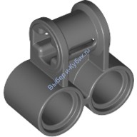 Деталь Лего Техник Коннектор Перпендикулярный Двойной Цвет Темно-Серый