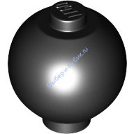 Деталь Лего Кубик Круглая Сфера 2 x 2 С Штырьком/ Корпус Робота Цвет Черный