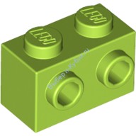 Деталь Лего Кубик Модифицированный 1 х 2 С Штырьками На Стороне Цвет Лайм