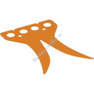 Деталь Лего Ткань Длинная С 2 Отверстиями Для Крепления На Бедрах Цвет Оранжевый