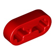 Деталь Лего Техник Бим 1 х 2 Тонкий Цвет Красный