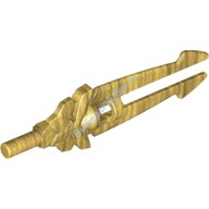 Деталь Лего Мечь С Зазубренными Двойным Лезвием И Ручкой Цвет Перламутрово-Золотой