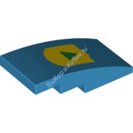 Деталь Лего Скос Изогнутый 4 х 2 Без Штырьков Цвет Темно-Лазурный