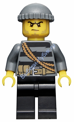 Минифигурка Лего Сити -  Мужчина Преступник