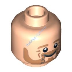 Деталь Лего Голова Минифигурки Двусторонняя Цвет Светло-Телесный