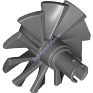 Деталь Лего Двигатель Большой С 10 Лопастями Цвет Темно-Серый