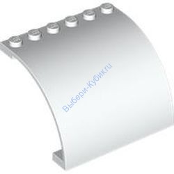 Деталь Лего Панель 6 x 5 x 3 Изогнутая Цвет Белый