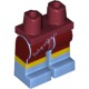 Деталь Лего Бедра И Ноги С Рисунком Цвет Темно-Красный
