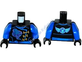 Деталь Лего Торс С Рисунком Цвет Черный