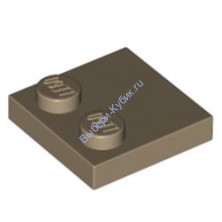 Деталь Лего Плитка Модифицированная 2 х 2 С Штырьками По Краю Цвет Темно-Песочный