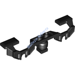 Деталь Лего Декоративная Сторона Электродвигателя 9V С Открытыми Ступицами Цвет Черный