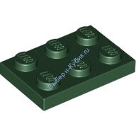 Деталь Лего Пластина 2 х 3 Цвет Темно-Зеленый