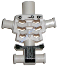 Деталь Лего Торс Скелета Минифигурки Цвет Белый