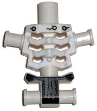 Деталь Лего Торс Скелета Минифигурки Цвет Белый