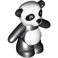 Деталь Лего Мишка Панда Цвет Черный