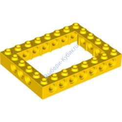 Деталь Лего Техник Кубик 6 х 8 Открытый Центр Цвет Жёлтый 