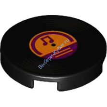 Плитка Круглая 2 х 2 С Рисунком Зеркало Цвет Черный