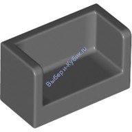 Деталь Лего Панель 1 х 2 х 1 С Закругленными Углами И 2 Сторонами Цвет Темно-Серый