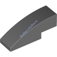 Деталь Лего Скос Закругленный 3 х 1 Без Штырьков Цвет Темно-Серый
