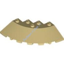 Деталь Лего Кубик Круглый Угол 6 х 6 С Наклонным Боком И Фаской Цвет Песочный