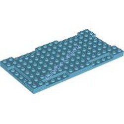 Деталь Лего Кубик Модифицированный 8 x 16 x 2/3 С Углублениями 1 х 4 Цвет Умеренно-Лазурный