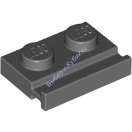 Деталь Лего Пластина 1 х 2 С Дверной Рельсой Цвет Темно-Серый