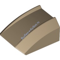 Деталь Лего Скос Изогнутый 2 х 2 Без Штырьков Цвет Темно-Песочный