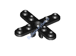 Деталь Лего Пропеллер 4 Лопасти 5 Диаметр С Закругленными Концами Цвет Черный