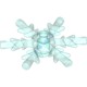 Деталь Лего Снежинка 4 х 4 Цвет Прозрачно-Голубой