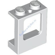 Деталь Лего Окно 1 х 2 х 2 С Отверстием Сверху И Снизу Под Стекло Цвет Белый