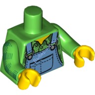 Деталь Лего Торс С Рисунком Цвет Ярко-Зеленый