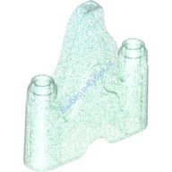 Деталь Лего Волна закругленная 1 x 4 с 2 шипами на концах (пламя скала лед) Цвет Прозрачно-Голубой Сатин