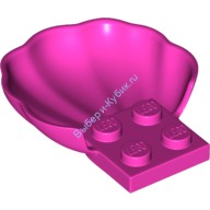 Деталь Лего Ракушка Цвет Темно-Розовый