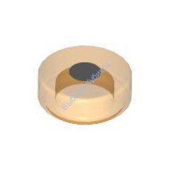 Деталь Лего Плитка Круглая 1 х 1 С Рисунком Цвет Прозрачно-Оранжевый