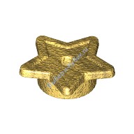 Деталь Лего Звезда С Креплением На Штырек Цвет Перламутрово-Золотой