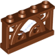 Деталь Лего Забор 1 х 4 х 2 Декоративный С 4 Штырьками Цвет Коричневый