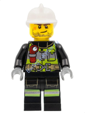 Минифигурка Лего Сити Пожарный