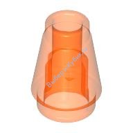 Деталь Лего Конус 1 х 1 С Верхним Пазом Цвет Прозрачно-Неоново-Оранжевый