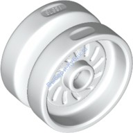 Деталь Лего Диск 18 Мм D х 12 Мм С Осевым Отверстием И Штырьком Цвет Белый