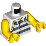 Деталь Лего Торс С Рисунком Цвет Белый