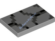 Деталь Лего Плитка 2 х 3 C Рисунком Цвет Светло-Серый