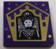 Деталь Лего Плитка 2 х 2 С Декором Гарри Поттер Шоколадная Лягушка Серафина Пиквери Золотой Фон Цвет Темно-Фиолетовый