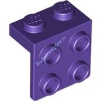 Деталь Лего Кронштейн 1 х 2 - 2 х 2 Цвет Темно-Фиолетовый