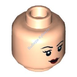 Деталь Лего Голова Минифигурки Двусторонняя Цвет Светло-Телесный