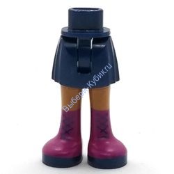 Деталь Лего Мини Долл Ноги С Рисунком Цвет Темно-Синий