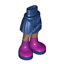 Деталь Лего Мини Долл Ноги С Рисунком Цвет Темно-Синий