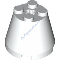 Деталь Лего Конус 3 х 3 х 2 Цвет Белый