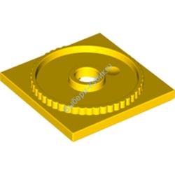 Деталь Лего Поворотная Пластина 4 x 4 с Фиксатором Цвет Желтый